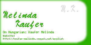 melinda kaufer business card